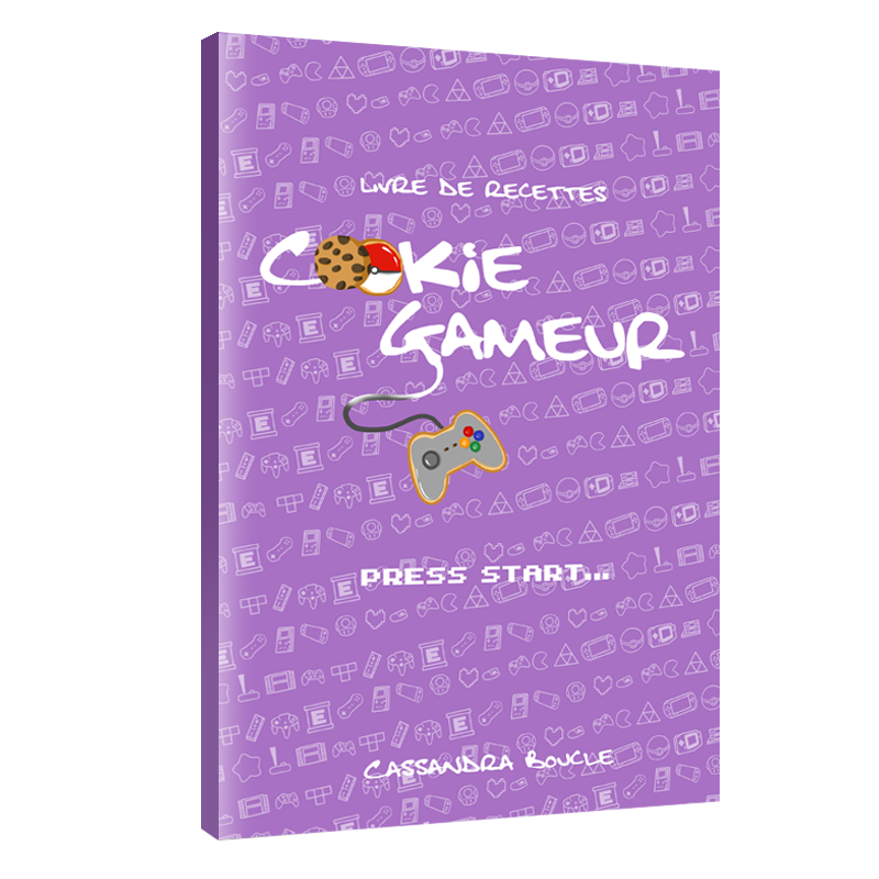 Livre, book, jeux vidéo, friandise, recette, cuisine, cookie, biscuit, gameur, game, cookie gameur,