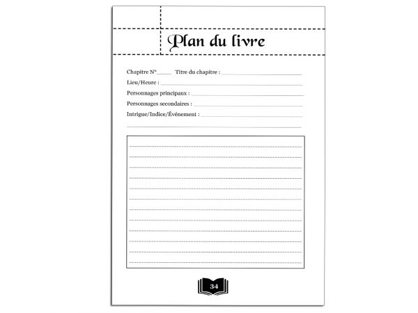 Fiche pour organiser l’intrigue de son roman - Les créas de Rose