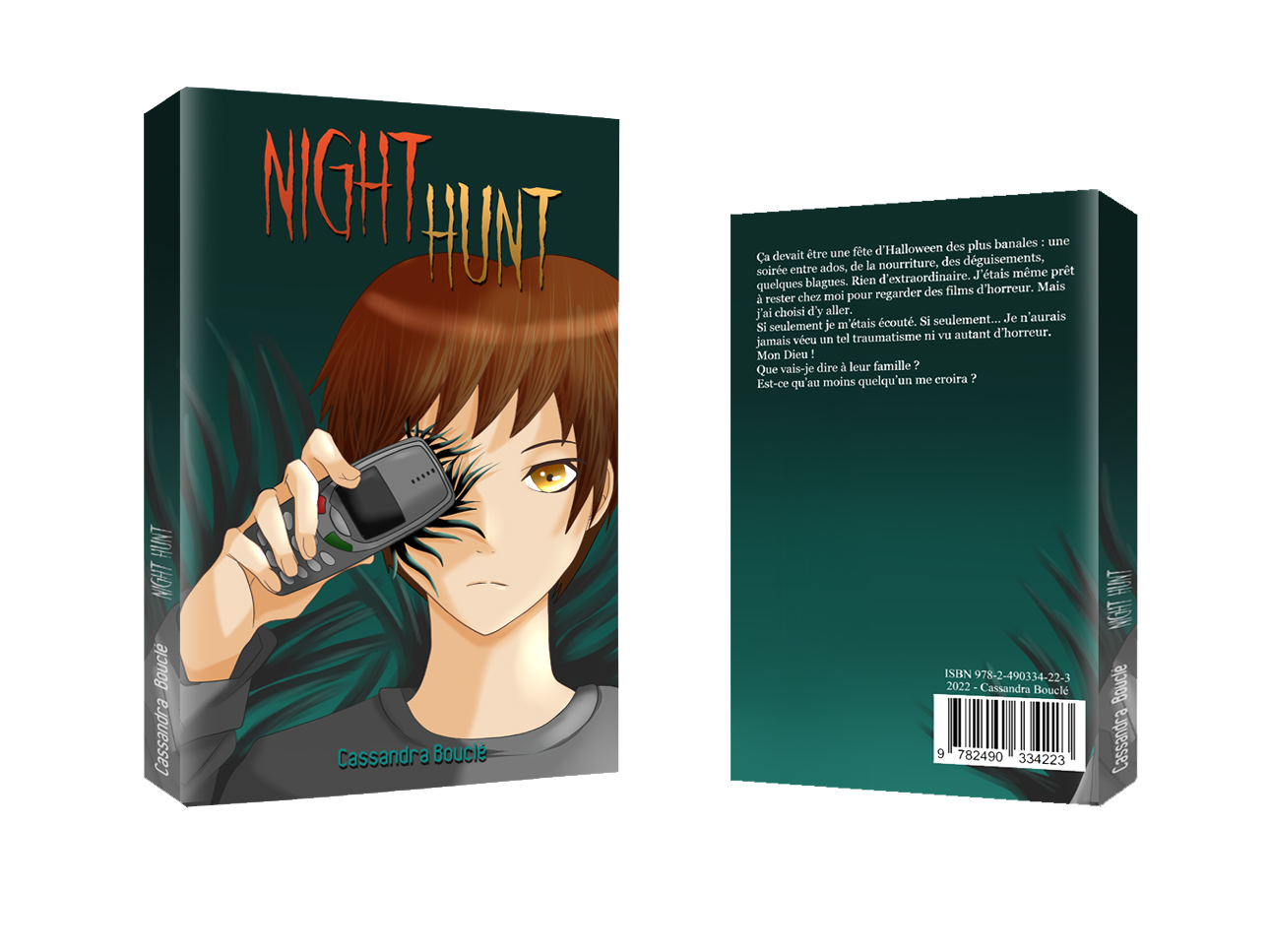 Light Novel, drame, horreur, monstre, roman, édition, auto-edition, auteur, halloween, LN, héros, groupe, adolescent, night hunt, illustration,