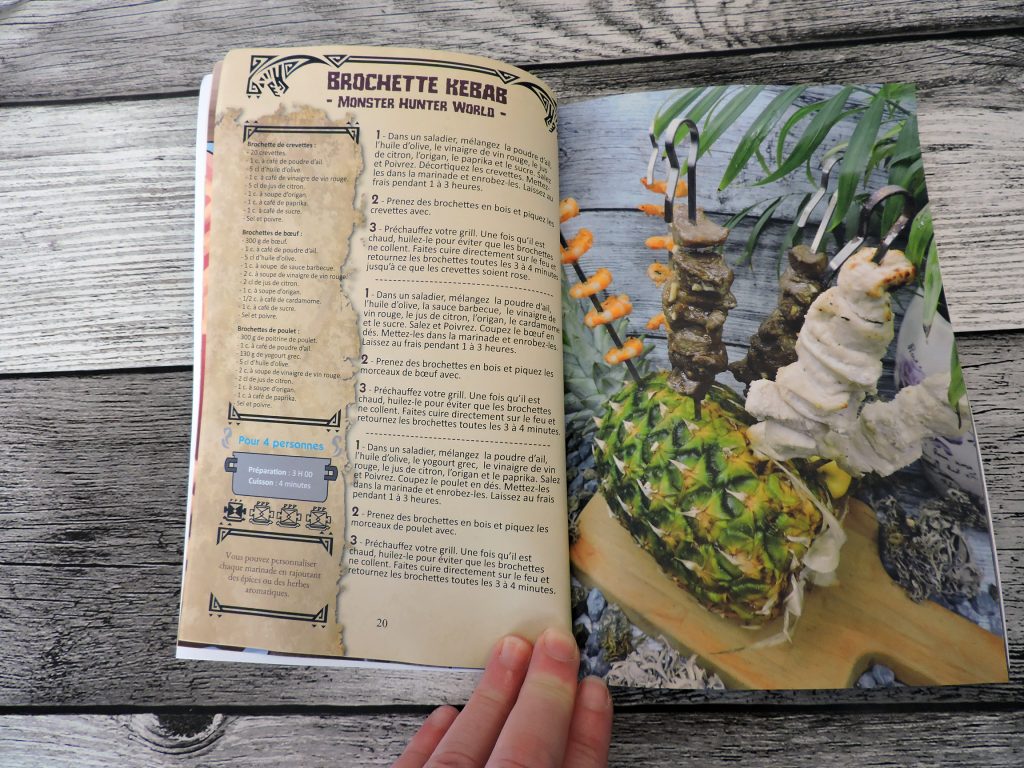 barbecue, felyne, monster hunter, palico, recette, rôti, Viande, wild, world, recette, livre de recettes, livre,