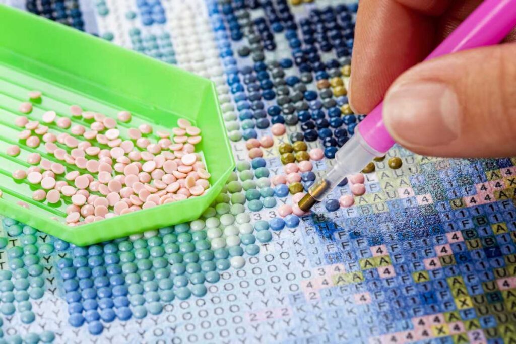 Diamant painting, diamant, loisir, créatif, broderie, tableau, image, creation, famille, adolescent, adulte, senior,