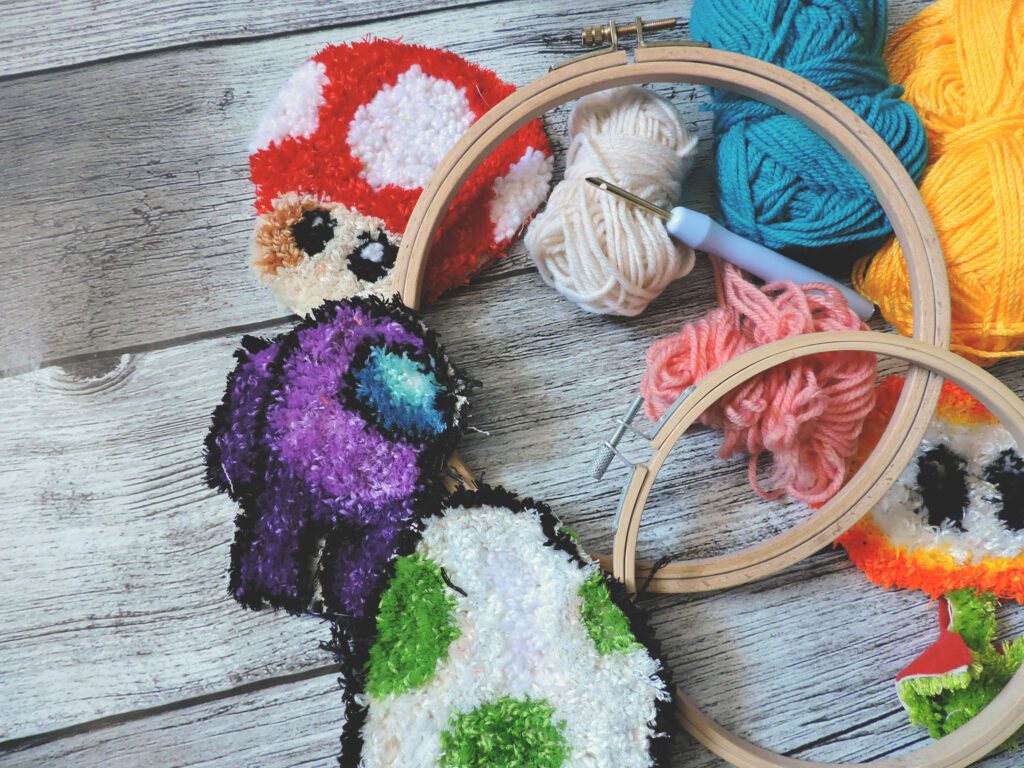 aiguille magique, bijoux, Broderie, coudre, créatif, customiser, DIY, ebook, gratuit, laine, loisir, loisirs créatifs, jeu vidéo, origine, patron, Punch, punch needle, sac, tableau