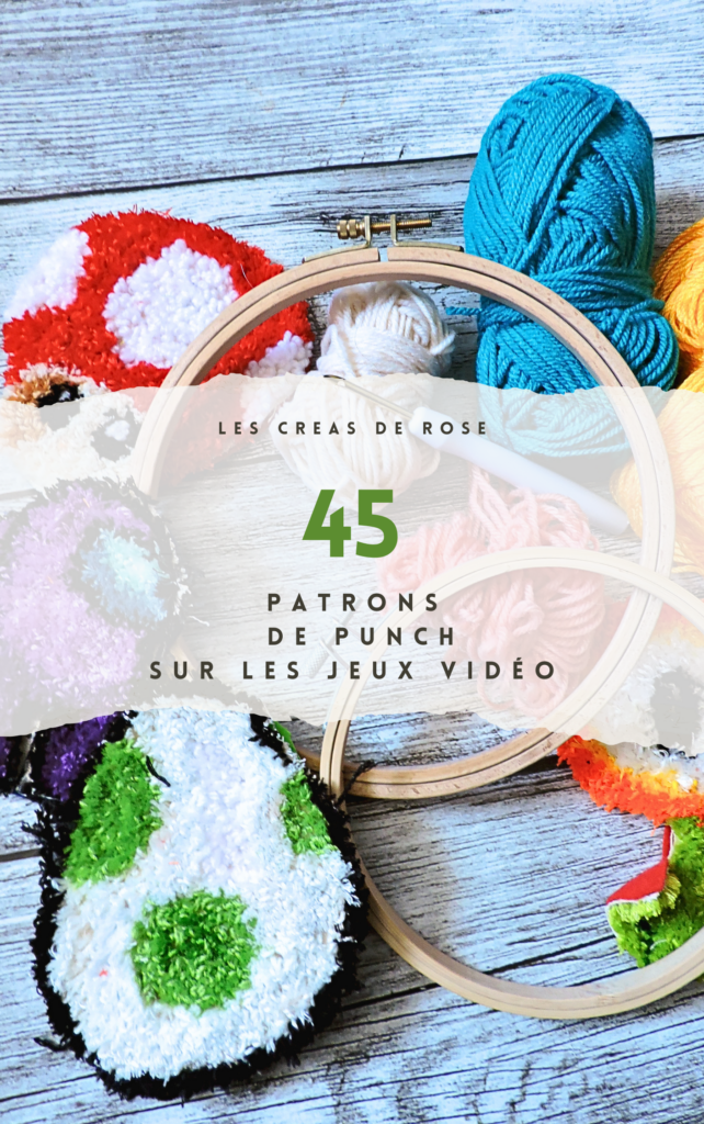 aiguille magique, bijoux, Broderie, coudre, créatif, customiser, DIY, ebook, gratuit, laine, loisir, loisirs créatifs, jeu vidéo, origine, patron, Punch, punch needle, sac, tableau